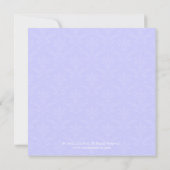 Chic Lavender Wine Damask Bridal Shower Invitation Kaart (Achterkant)