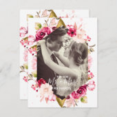 Chic Le Nouveau M. & Mme Mariage Photo Faire-part (Devant / Derrière)