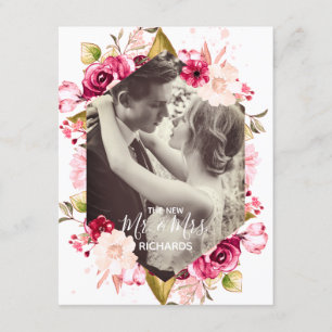 Chic Le Nouveau M. & Mme Mariage Photo Faire-part