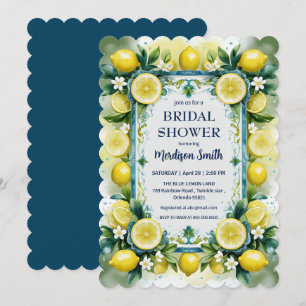 Chic Lemon Mediterranean Summer Vrijgezellenfeest Kaart
