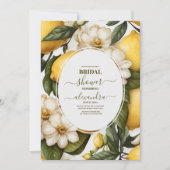 Chic Lemon Mediterranean Summer Vrijgezellenfeest Kaart (Voorkant)