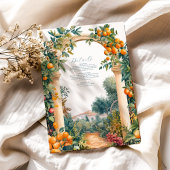 Chic Lemon Mediterranean Summer Wedding Informatiekaartje