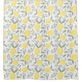 Chic  Lemons en Leaves Pattern Douchegordijn (Voorkant)