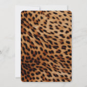 Chic Leopard Animal Birthday Kaart (Achterkant)