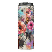 Chic Leopard Coffee Sparkle Dream Thermosbeker (Achterkant)