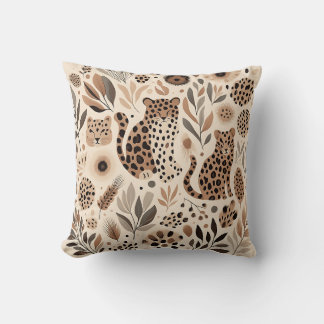 Chic Leopard Floral Design voor trendy huis Kussen