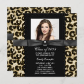 Chic Leopard Photo Faire-part (Devant / Derrière)