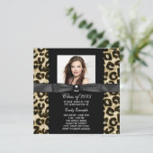 Chic Leopard Photo Faire-part (Debout devant)