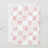 Chic Leopard Pink Bow Squares Verjaardag Kaart (Achterkant)