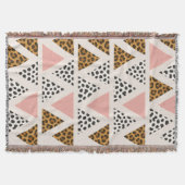 Chic Leopard & Pink Triangle Pattern Deken (Voorkant)