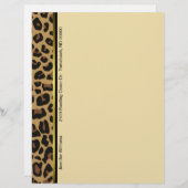 Chic Leopard Print Custom Letterhead Stationery (Voorkant / Achterkant)