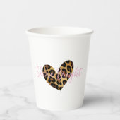 Chic Leopard Print Papieren Bekers (Voorkant)