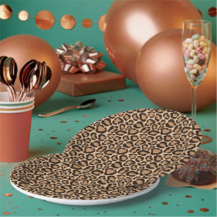 Chic Leopard Print Papieren Bordje