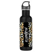 Chic Leopard Print Waterfles (Voorkant)