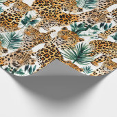 Chic Leopard Print Wrapping Paper – vet en stijlvo Cadeaupapier (Hoek)