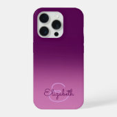 Chic lettre initiale de monogramme d'ombre violet (Verso)