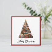 Chic Leuk Kleurrijke Kerstboom Feestdagenkaart (Staand voorkant)