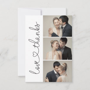 Chic Liefde en bedankt script hart 3 bruiloft foto