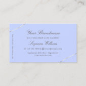 Chic Light Blue met White Gold Decor Professional Visitekaartje (Achterkant)