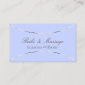Chic Light Blue met White Gold Decor Professional Visitekaartje (Voorkant)
