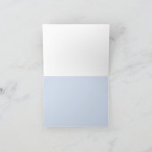 Chic Light Blue Two Letter Initiaal Monogram Name Bedankkaart (Binnen)