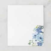 Chic Light Blue Waterverf Floral Wedding (Buitenkant ongevouwen)