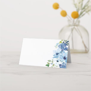Chic Light Blue Waterverf Floral Wedding