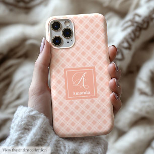 Chic Light Coral iPhone Hoesje Minimalistische Naa