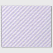 Chic Light Lavender Violet White Stripes Pattern Cadeaupapier (Vlak)