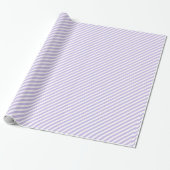 Chic Light Lavender Violet White Stripes Pattern Cadeaupapier (Uitgerold)