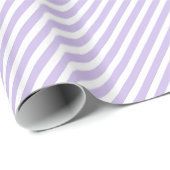 Chic Light Lavender Violet White Stripes Pattern Cadeaupapier (Rol Hoek)