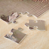 Chic Light Tan Peach Modern Serenity Legpuzzel (Zijkant)