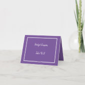 chic lila & blanc invité Cartes de siège (Dos)