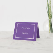 chic lila & blanc invité Cartes de siège (Devant)