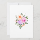 Chic Lila Rozen Bright Floral Vrijgezellenfeest Kaart (Achterkant)