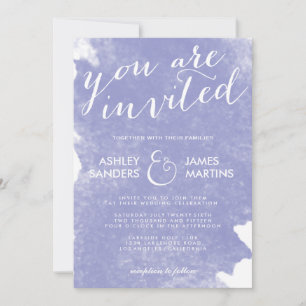 CHIC LILAC WATERCOLEUR FAIRE-PART DE MARIAGE