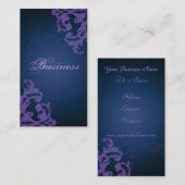 Chic Liliac Scroll Blue Visitekaartje (Voorkant / Achterkant)