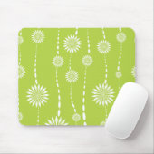 Chic Lime Green Floral Computer Mouse Muismat (Met muis)