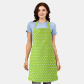 Chic Lime Green Polka Dot Pattern Schort (Gedragen)
