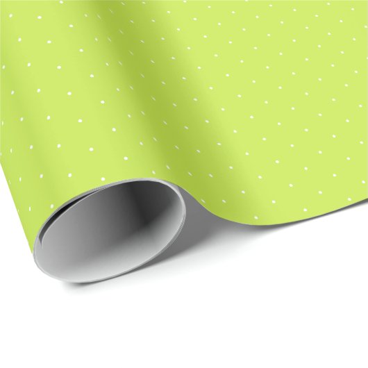 Chic lime green white mink polka punts patroon sch cadeaupapier (Rol Hoek)