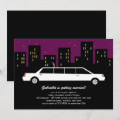 Chic Limousine Bachelorette Party Kaart (Voorkant / Achterkant)