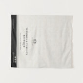 Chic Linen Black Business Logo Event Display Table Wandkleed (Voorkant (horizontaal))