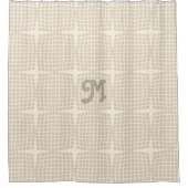 Chic Linge Crème Chèque Douche Rideau (Devant)