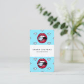 Chic Lips Diamond Girly Visitekaartje (Staand voorkant)