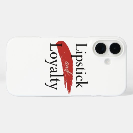 Chic Lipstick Smear and Loyalty Case-Mate iPhone Case (Achterkant (horizontaal))