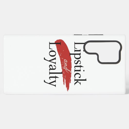 Chic Lipstick Smear and Loyalty Samsung Galaxy Hoesje (Achterkant horizontaal)