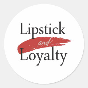 Chic Lipstick Vlek en Trouw Ronde Sticker
