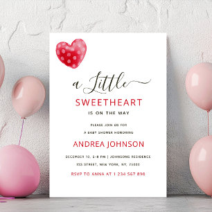 Chic Little SweeBaby Valentijnsdag Baby shower Save The Date