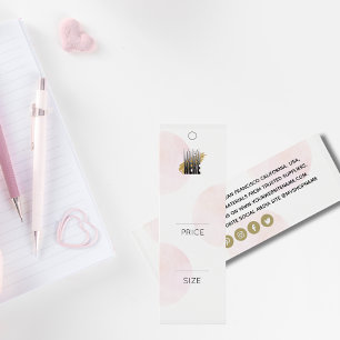 Chic Logo Blush Cirkels Mode Kleding Prijskaartje Mini Visitekaartjes