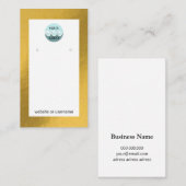 Chic logo personnalisé or cadre d'oreille carte d' (Devant / Derrière)